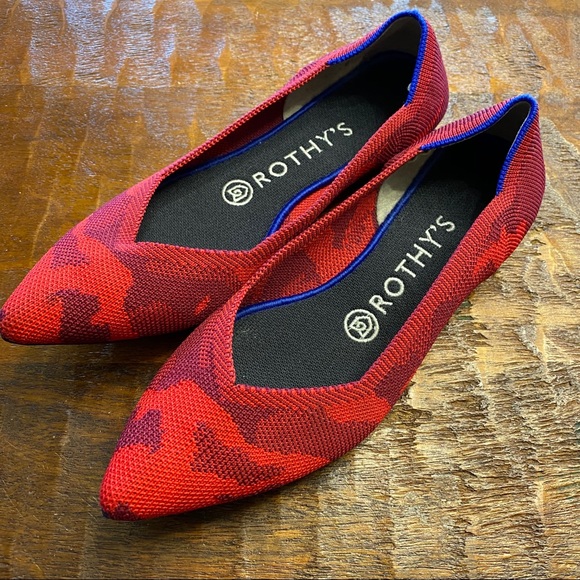 Rothy’s red camo point flat - Picture 2 of 7